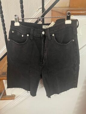 NWT Madewell size 31 high rise mid-length cutoff denim shorts